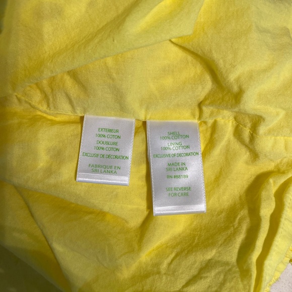 Lilly Pulitzer Laurenne Off the Shoulder Calla Lily Yellow Cotton Top Large - Picture 9 of 11